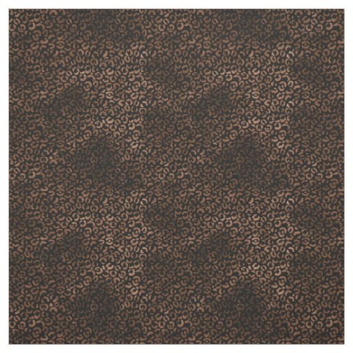 Glam Brown Black Leopard Print Fabric