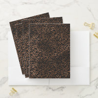 Glam Brown Black Leopard Print