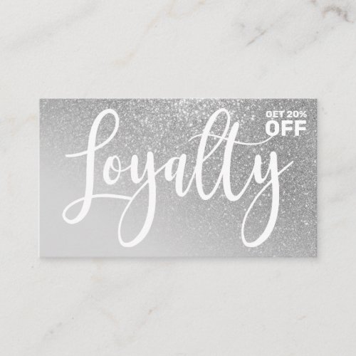 Glam Brush Script Trendy Discount Loyalty Card