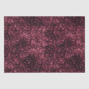 Glam Burgundy Leopard Print Tissue Paper