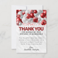 Glam Burgundy Red Silver Balloon Glitter Birthday