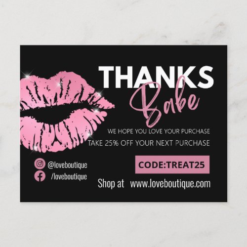 Glam Business Thank You Card