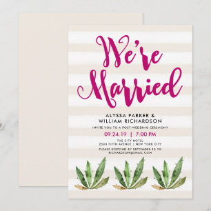 Glam Cactus   We're Married Announcement