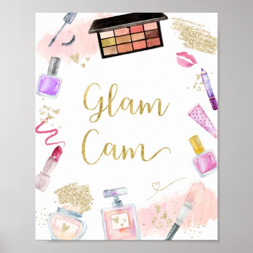 Glam Cam Glitz  Glam Spa Birthday Sign