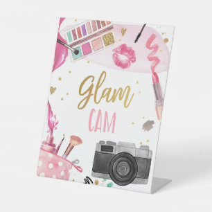 Glam Cam Spa Party Makeup Glamour Girl Birthday Po Pedestal Sign