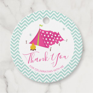Glam Camp Makeover Girls Birthday Favor Tags