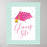 Glam Camp Spa Makeover Birthday Poster at Zazzle
