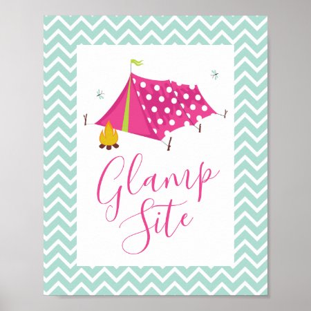 Glam Camp Spa Makeover Birthday Poster