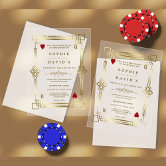 Lucky in Love Playing Card Las Vegas Wedding Acrylic Invitations