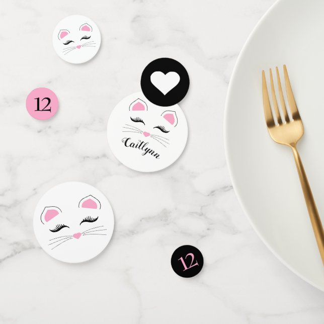 Glam Cat Birthday Party Confetti (Group)
