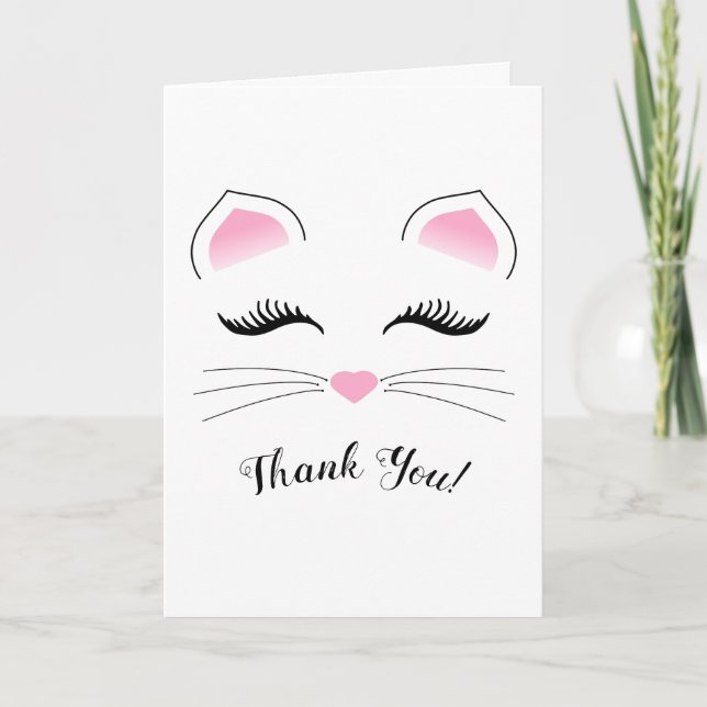 Glam Cat Face Card (Front)