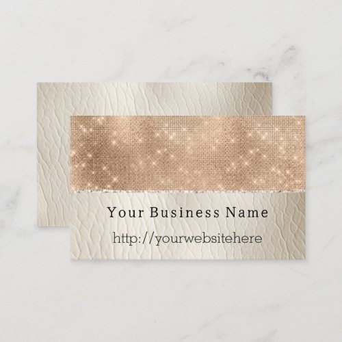 Glam Champagne Glitz Cream  Business Card