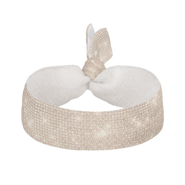 Glam Champagne Glitz Elastic Hair Tie (Front)