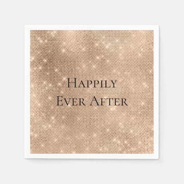 Glam Champagne Glitz Napkins (Front)