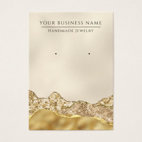 Glam Champagne Gold Earring Display Cards