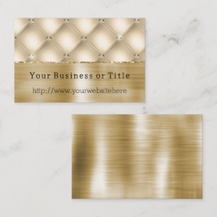 Glam Champagne Gold Glitzy Diamonds Business Card