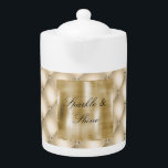 Glam Champagne Gold Glitzy Diamonds Teapot<br><div class="desc">Dreamy Glam Champagne Gold Glitzy Diamonds Sparkle</div>