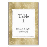 Glam Champagne Gold Glitzy Sparkle Table Number