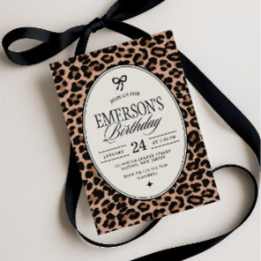 Glam Cheetah Print Birthday Party Invitation