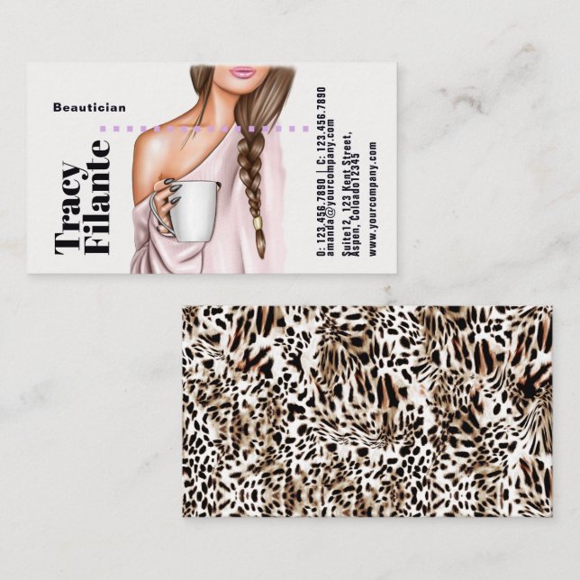 Glam Chic Fashion Business Card (Front/Back)