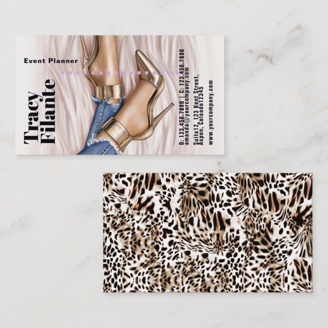 Glam Chic Fashion Business Card (Front/Back)