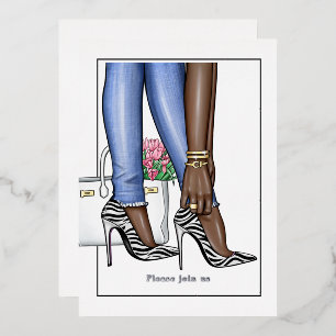 Glam Chic Fashion Show Foil Invitation