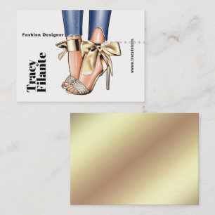 Glam Chic Gold Fashion Business Card