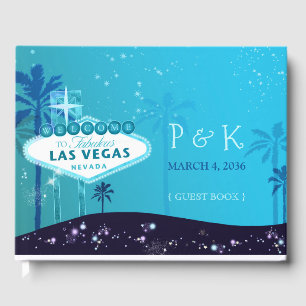 Glam Chic Las Vegas Wedding Monogram Guest Book