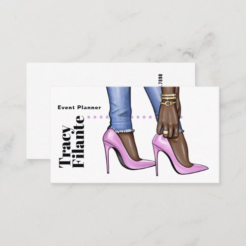 Glam Chic Pink Fashion Business Card