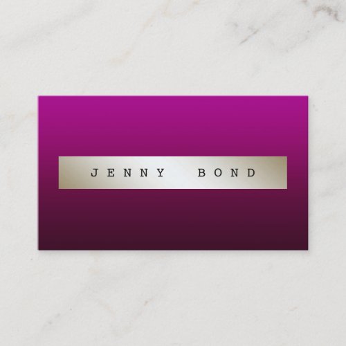 Glam Chic Purple Plum Ombre Ivory Vip Business Card