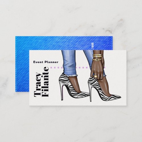 Glam Chic Zebra Fashion Business Card