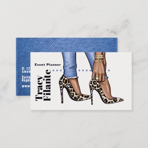 Glam Chic Zebra Fashion Business Card