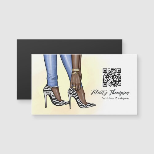 Glam Chic Zebra Fashion QR Code