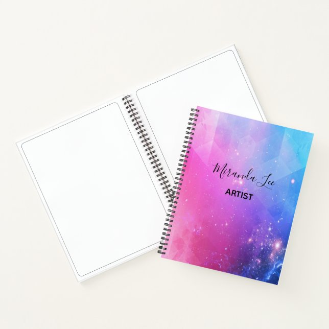 Glam colorful space geometric notebook (Inside)