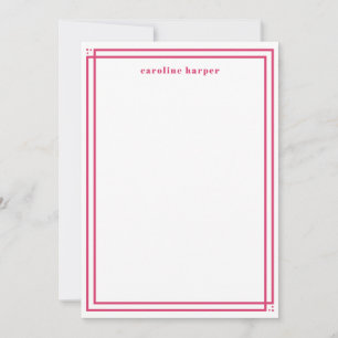 Glam Custom Name Pink Personalized Note Card