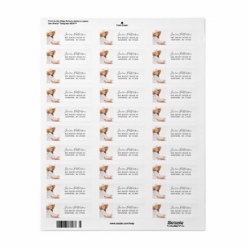 Glam Custom Photo Graduation Return Address Label Zazzle