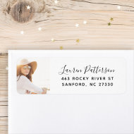 Glam Custom Photo Graduation Return Address Label