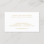 Glam Deco Jewelry Design Fashion Boutique No. 10 Business Card (Back)