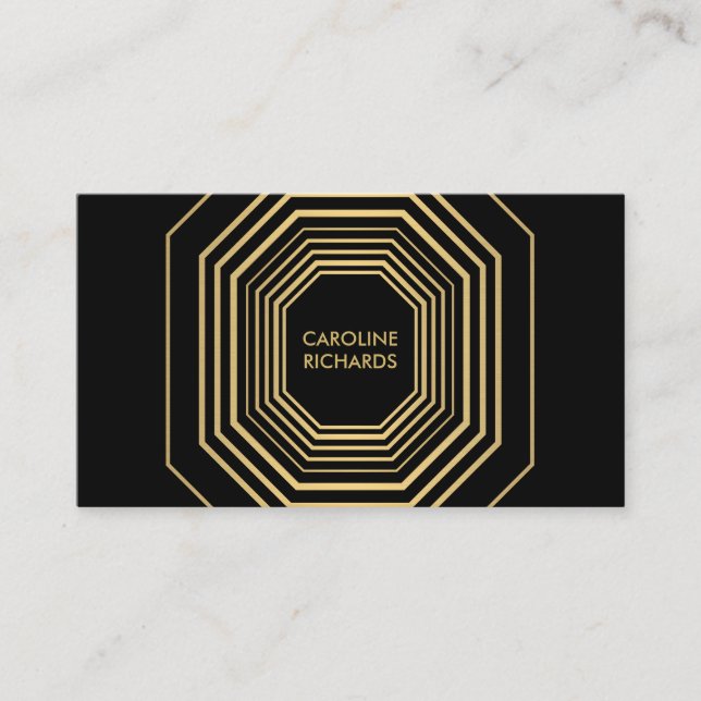 Glam Deco Jewelry Design Fashion Boutique No. 1 Business Card (Front)