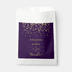 purple and gold favor
