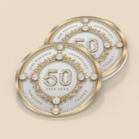 Glam Diamond & Gold Frame 50th Wedding Anniversary