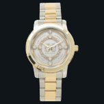 Glam Diamond & Gold Frame 50th Wedding Anniversary Watch<br><div class="desc">Glam sparkling white diamond set in gold swirly frame,  50th wedding anniversary commemorative wall clock.
Customizable text in changeable gold font color.
Images of diamonds and gold was created with text to image generator.</div>