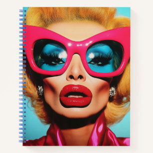 Glam Diva in Retro Shades Notebook