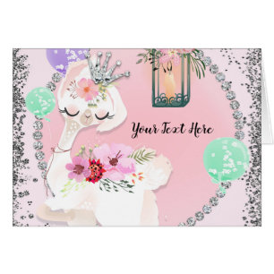 Glam Diva Llama Princess Whimsical Birthday Party