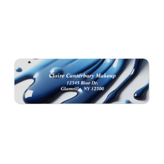 Glam Dripping Blue Liquid Makeup Label