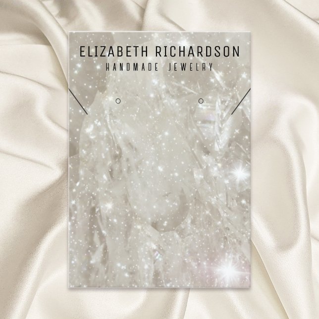 Glam Elegant Crystal Diamond Jewelry Display Business Card (Creator Uploaded)