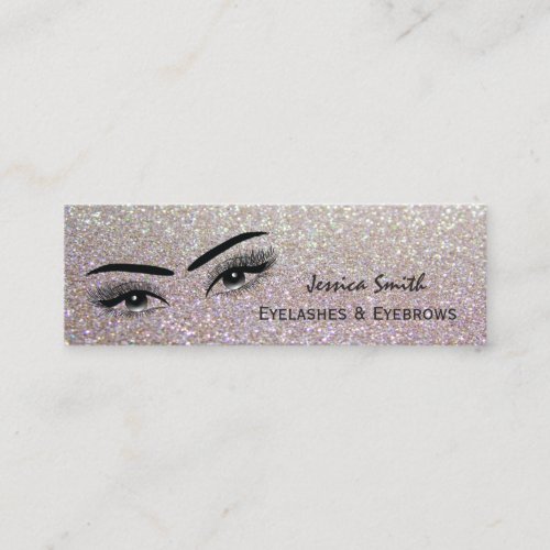 Glam  elegant glittery alluring  eyes mini business card