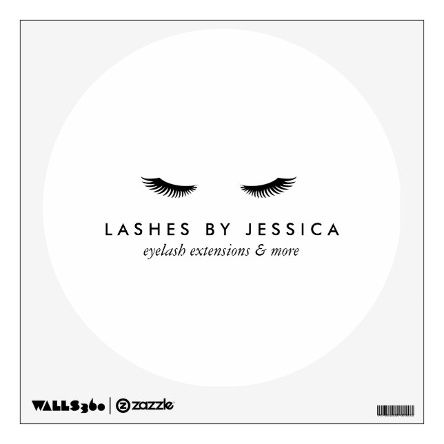Glam Eyelashes Classic Lash Salon Wall Decal (Front)