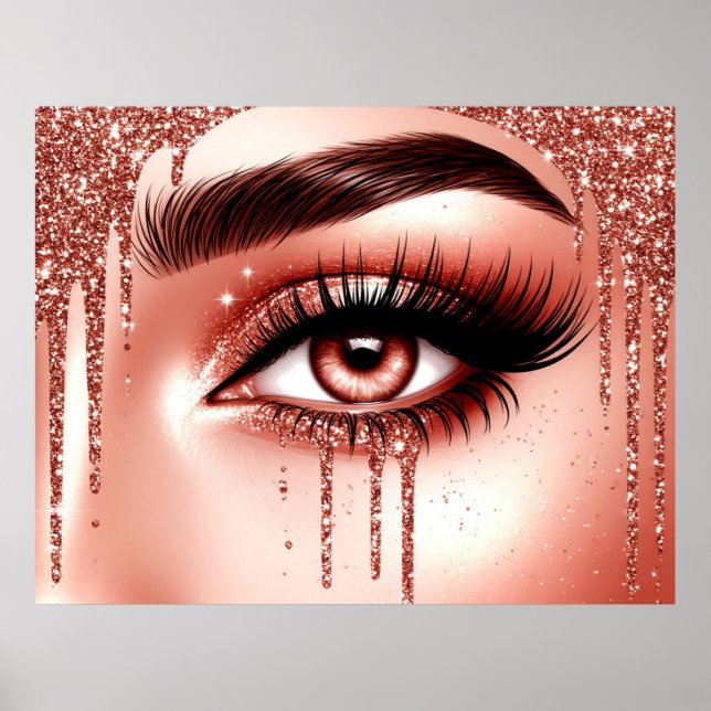 ✨ Glam Eyes Makeup Style For Beauty Spaces 💋 Poster (Front)