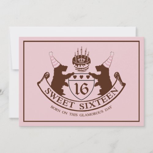 Glam Fashion Couture Girl Sweet Sixteen Birthday Personalized Invites